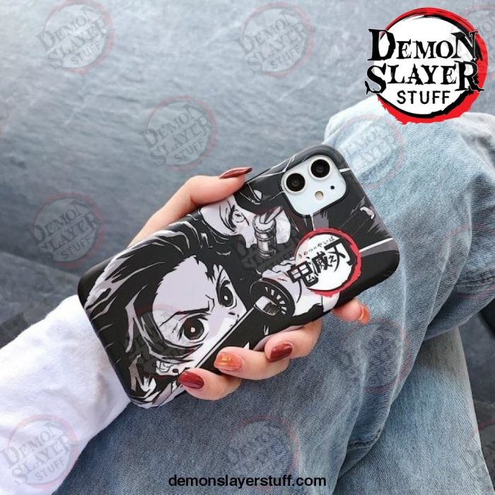 cute japan demon slayer case for iphone 11 12 pro 6 7 8 plus x xr xs max phone cases anime kimetsu no yaiba soft tpu 414 - Demon Slayer Merch | Demon Slayer Stuff