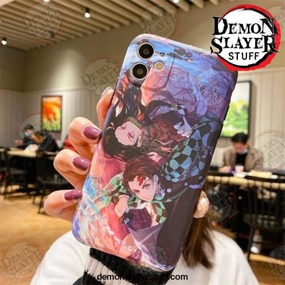 cute japan demon slayer case for iphone 11 12 pro 6 7 8 plus x xr xs max phone cases anime kimetsu no yaiba soft tpu 599 - Demon Slayer Merch | Demon Slayer Stuff