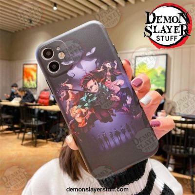 cute japan demon slayer case for iphone 11 12 pro 6 7 8 plus x xr xs max phone cases anime kimetsu no yaiba soft tpu 743 - Demon Slayer Merch | Demon Slayer Stuff