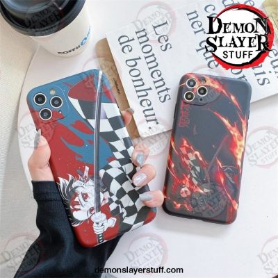 cute japan demon slayer case for iphone 11 12 pro 6 7 8 plus x xr xs max phone cases anime kimetsu no yaiba soft tpu 785 - Demon Slayer Merch | Demon Slayer Stuff