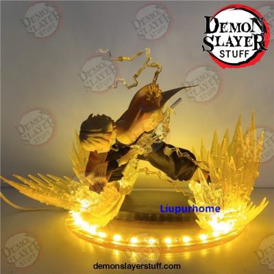 demon slayer agatsuma zenitsu pvc action figures diy night lamp anime kimetsu no yaiba figurine light decorative 808 - Demon Slayer Merch | Demon Slayer Stuff