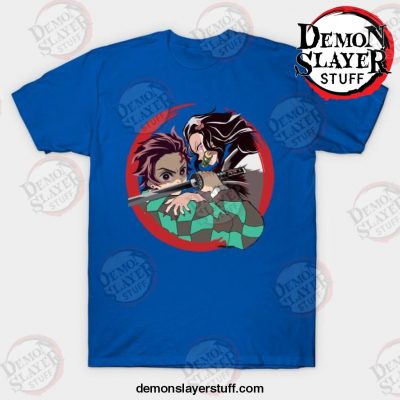 demon slayer anime tanjiro and nezuko t shirt blue s 836 - Demon Slayer Merch | Demon Slayer Stuff