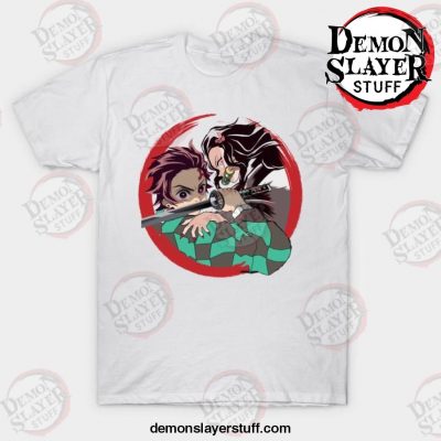 demon slayer anime tanjiro and nezuko t shirt white s 828 - Demon Slayer Merch | Demon Slayer Stuff