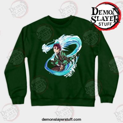 demon slayer anime tanjiro kamado crewneck sweatshirt green s 731 - Demon Slayer Merch | Demon Slayer Stuff