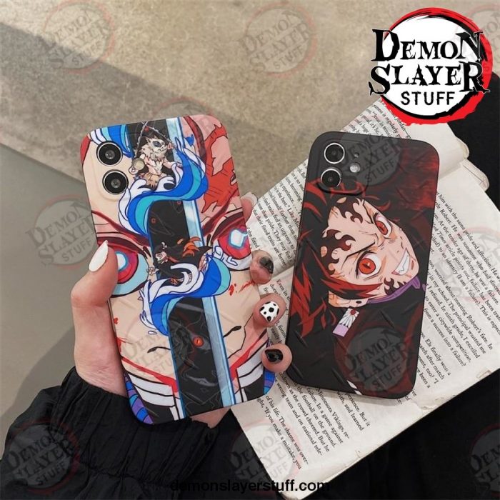 demon slayer case for iphone 11 pro max 12 7 8 plus x xr xs phone cases cool japan anime kimetsu no yaiba soft 443 - Demon Slayer Merch | Demon Slayer Stuff