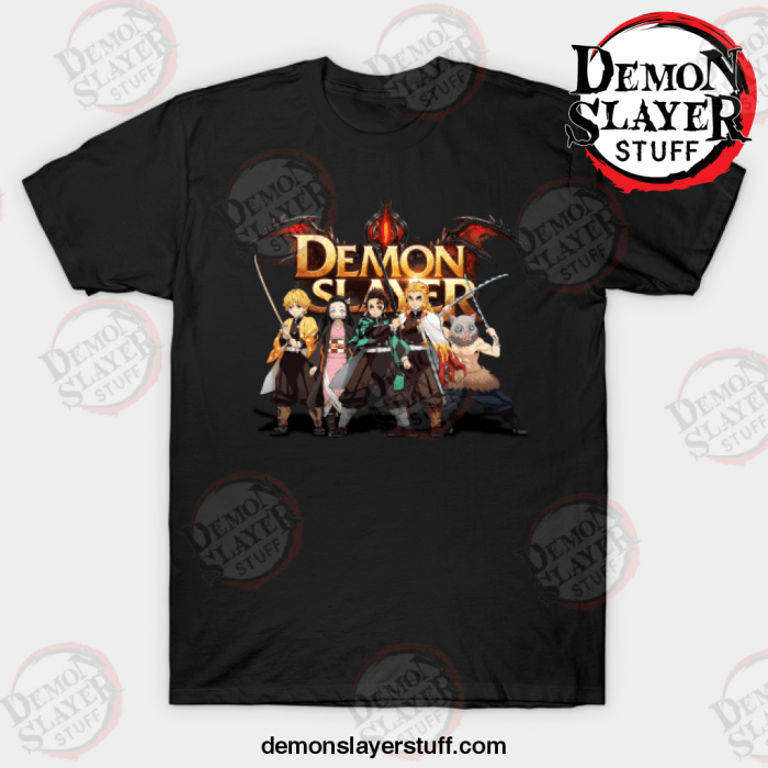 demon slayer corps fight t shirt black s 879 - Demon Slayer Merch | Demon Slayer Stuff