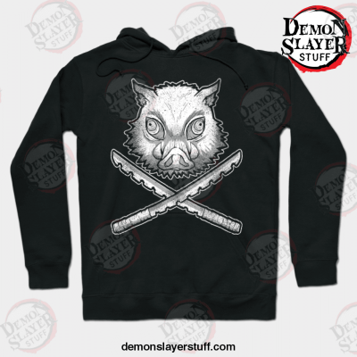 demon slayer crossboar hoodie black s 291 - Demon Slayer Merch | Demon Slayer Stuff