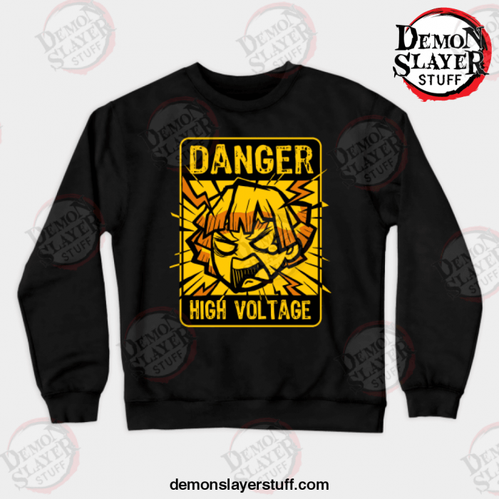 demon slayer high voltage crewneck sweatshirt black s 941 - Demon Slayer Merch | Demon Slayer Stuff