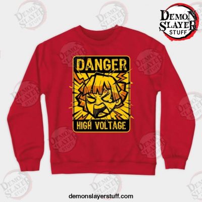 demon slayer high voltage crewneck sweatshirt red s 711 - Demon Slayer Merch | Demon Slayer Stuff