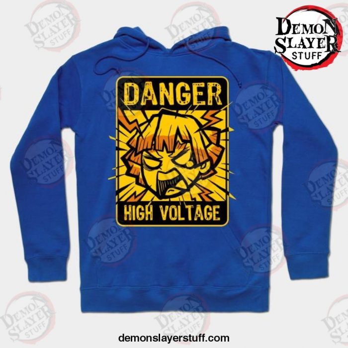 demon slayer high voltage hoodie blue s 515 - Demon Slayer Merch | Demon Slayer Stuff