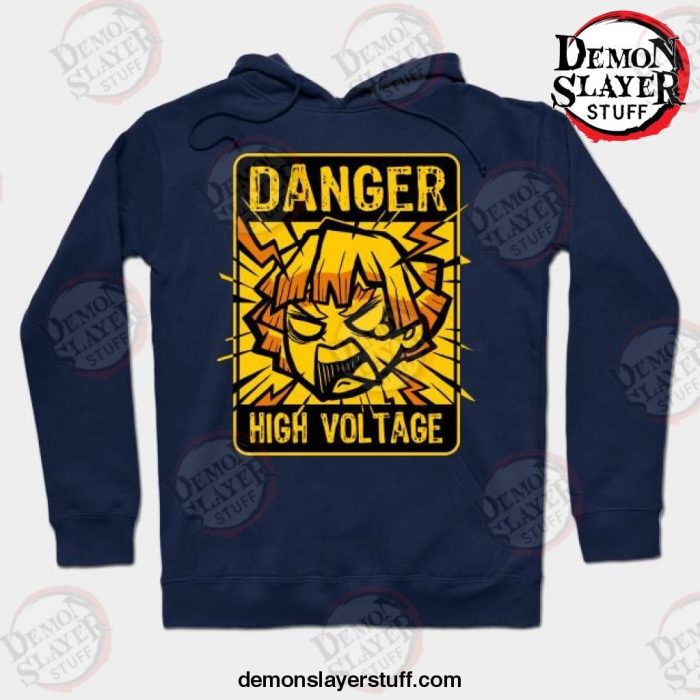 demon slayer high voltage hoodie navy blue s 700 - Demon Slayer Merch | Demon Slayer Stuff