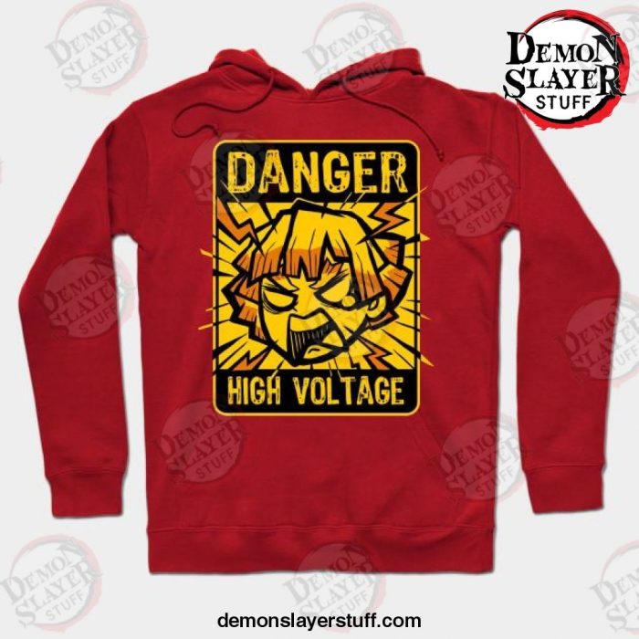 demon slayer high voltage hoodie red s 920 - Demon Slayer Merch | Demon Slayer Stuff