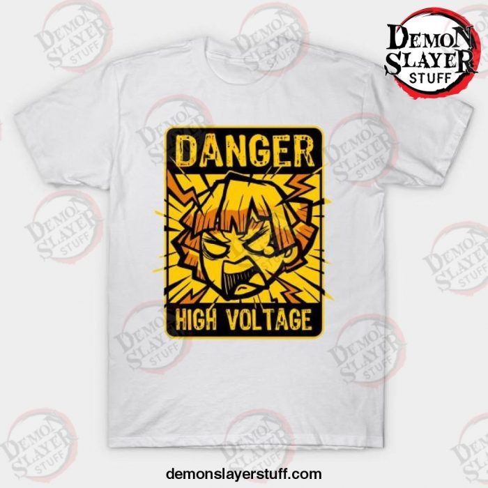 demon slayer high voltage t shirt white s 171 - Demon Slayer Merch | Demon Slayer Stuff
