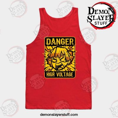 demon slayer high voltage tank top red s 861 - Demon Slayer Merch | Demon Slayer Stuff