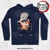 demon slayer inosuke minimalist hoodie navy blue s 199 - Demon Slayer Merch | Demon Slayer Stuff