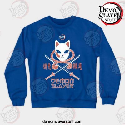 demon slayer kimetsu no yaiba sabito crewneck sweatshirt blue s 822 - Demon Slayer Merch | Demon Slayer Stuff