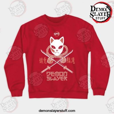 demon slayer kimetsu no yaiba sabito crewneck sweatshirt red s 742 - Demon Slayer Merch | Demon Slayer Stuff
