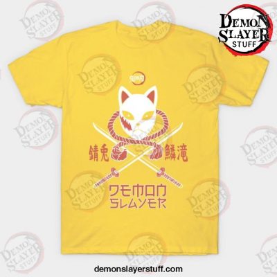 demon slayer kimetsu no yaiba sabito t shirt yellow s 234 - Demon Slayer Merch | Demon Slayer Stuff