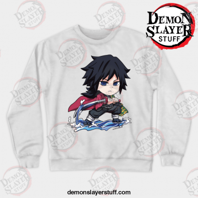 demon slayer kimetsu no yaiba tomioka giyu crewneck sweatshirt white s 997 - Demon Slayer Merch | Demon Slayer Stuff
