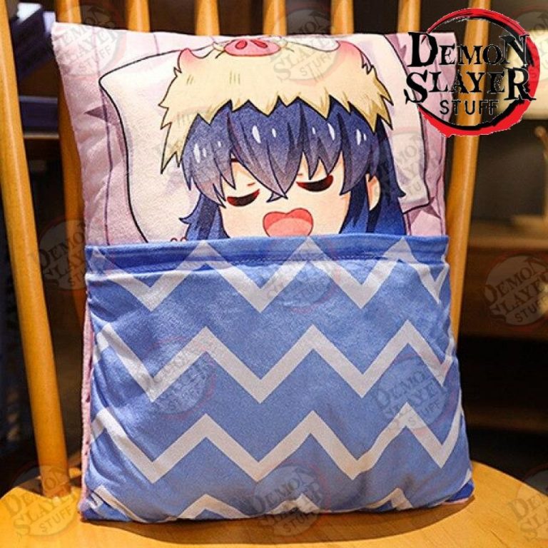 Cute Sleeping Inosuke Plush Pillow - Demon Slayer Stuff