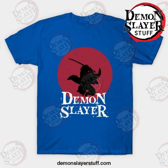demon slayer red moon t shirt blue s 980 - Demon Slayer Merch | Demon Slayer Stuff