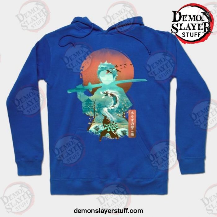 demon slayer ukiyo e breath of water hoodie blue s 835 - Demon Slayer Merch | Demon Slayer Stuff