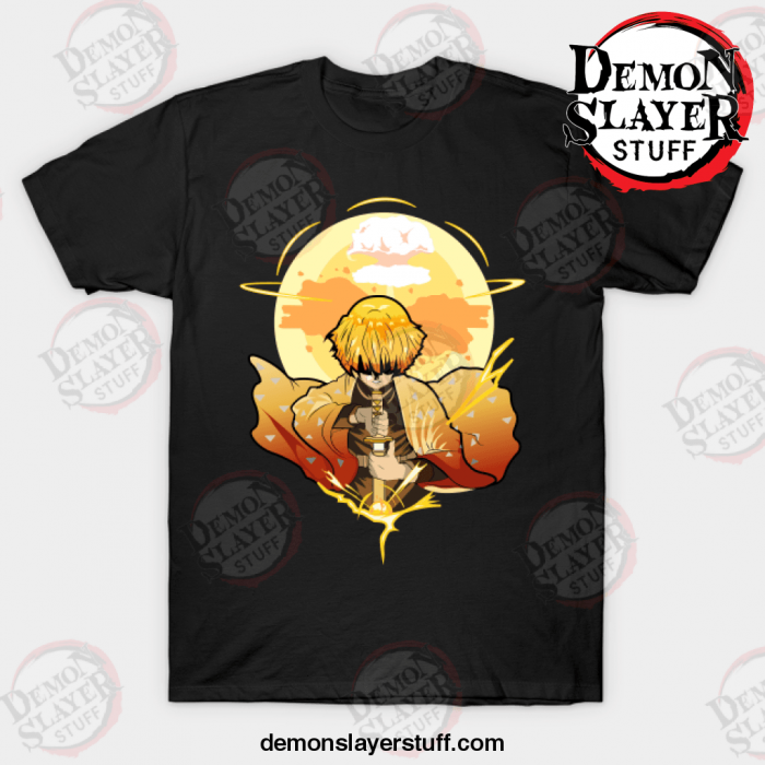 demon slayer zenitsu t shirt black s 754 - Demon Slayer Merch | Demon Slayer Stuff