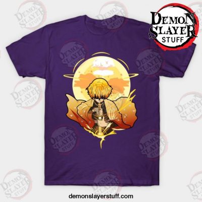demon slayer zenitsu t shirt purple s 457 - Demon Slayer Merch | Demon Slayer Stuff