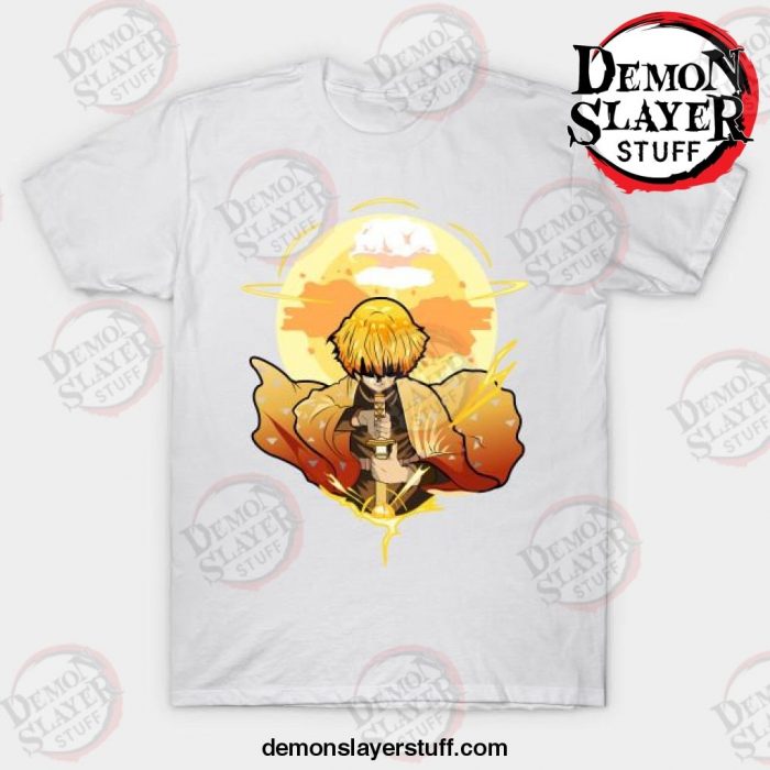 demon slayer zenitsu t shirt white s 501 - Demon Slayer Merch | Demon Slayer Stuff