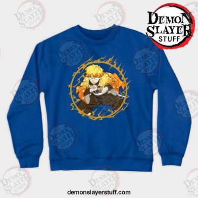 demon slayer zinetsu crewneck sweatshirt blue s 658 - Demon Slayer Merch | Demon Slayer Stuff