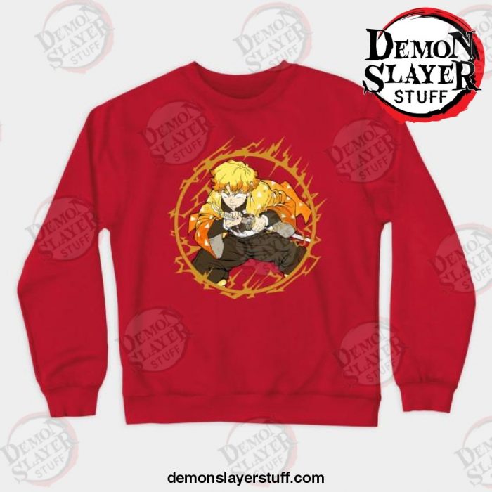 demon slayer zinetsu crewneck sweatshirt red s 147 - Demon Slayer Merch | Demon Slayer Stuff