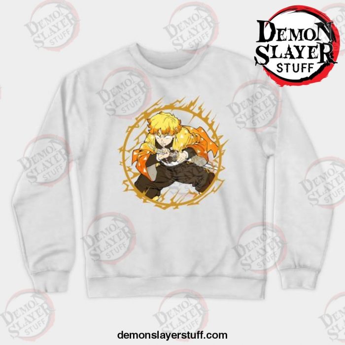demon slayer zinetsu crewneck sweatshirt white s 242 - Demon Slayer Merch | Demon Slayer Stuff