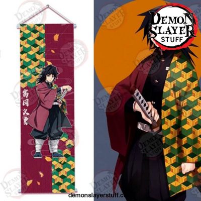 fashion prints scroll anime demon slayer kimetsu poster hippie wall picture nordic canvas hanging painting office home 452 - Demon Slayer Merch | Demon Slayer Stuff
