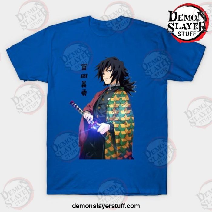 giyu tomioka t shirt blue s 980 - Demon Slayer Merch | Demon Slayer Stuff