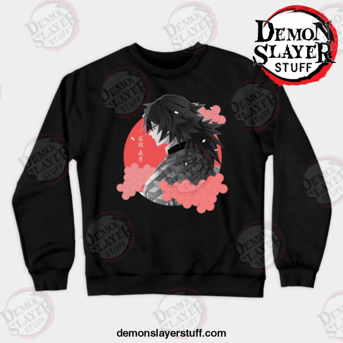 giyuu tomioka crewneck sweatshirt black s 931 - Demon Slayer Merch | Demon Slayer Stuff