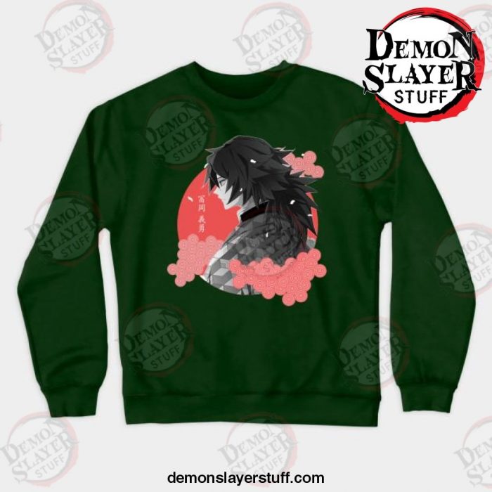 giyuu tomioka crewneck sweatshirt green s 376 - Demon Slayer Merch | Demon Slayer Stuff