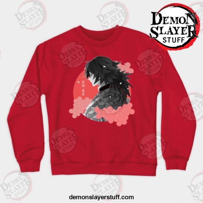 giyuu tomioka crewneck sweatshirt red s 638 - Demon Slayer Merch | Demon Slayer Stuff