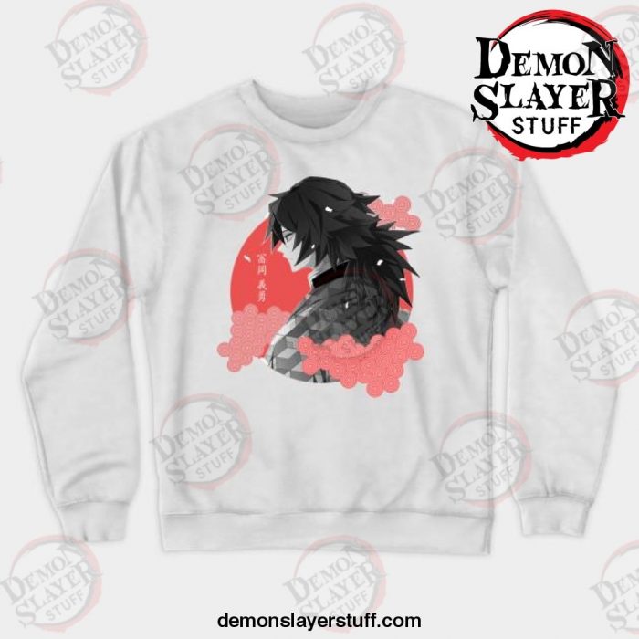 giyuu tomioka crewneck sweatshirt white s 724 - Demon Slayer Merch | Demon Slayer Stuff