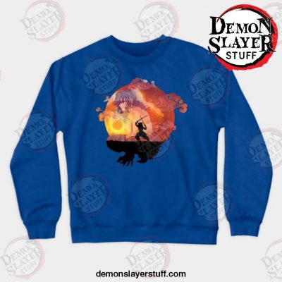 inosuke hashibira crewneck sweatshirt blue s 900 - Demon Slayer Merch | Demon Slayer Stuff