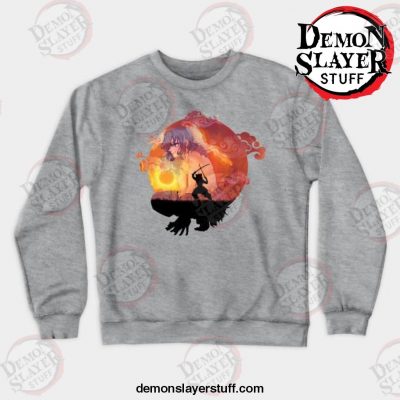 inosuke hashibira crewneck sweatshirt gray s 768 - Demon Slayer Merch | Demon Slayer Stuff