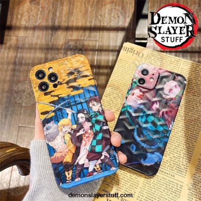 ins anime kimetsu no yaiba phone case for iphone 12 11 pro x xs max xr 7 8 plus japan cartoon demon slayer soft 734 - Demon Slayer Merch | Demon Slayer Stuff