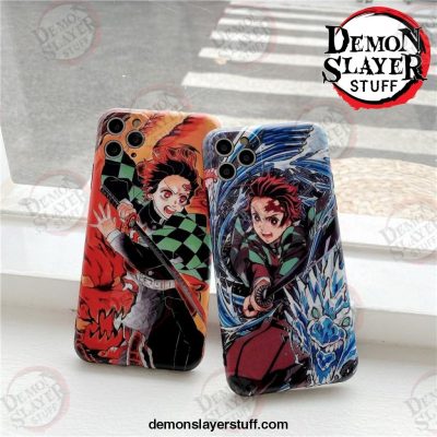 japan anime demon slayer phone case for iphone 11 pro 12 xs max 7 xr se20 x 8plus cartoon kimetsu no yaiba soft imd 520 - Demon Slayer Merch | Demon Slayer Stuff