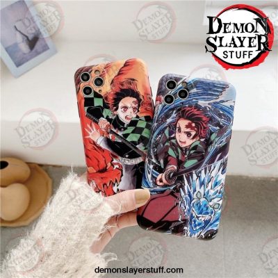 japan anime demon slayer phone case for iphone 11 pro 12 xs max 7 xr se20 x 8plus cartoon kimetsu no yaiba soft imd 601 - Demon Slayer Merch | Demon Slayer Stuff