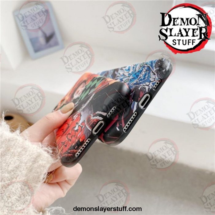 japan anime demon slayer phone case for iphone 11 pro 12 xs max 7 xr se20 x 8plus cartoon kimetsu no yaiba soft imd 738 - Demon Slayer Merch | Demon Slayer Stuff