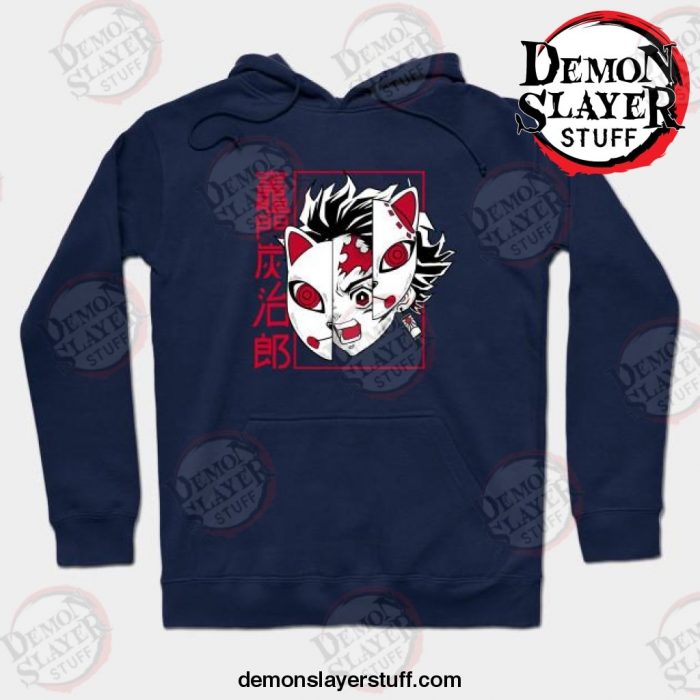 kamado tanjirou hoodie navy blue s 123 - Demon Slayer Merch | Demon Slayer Stuff