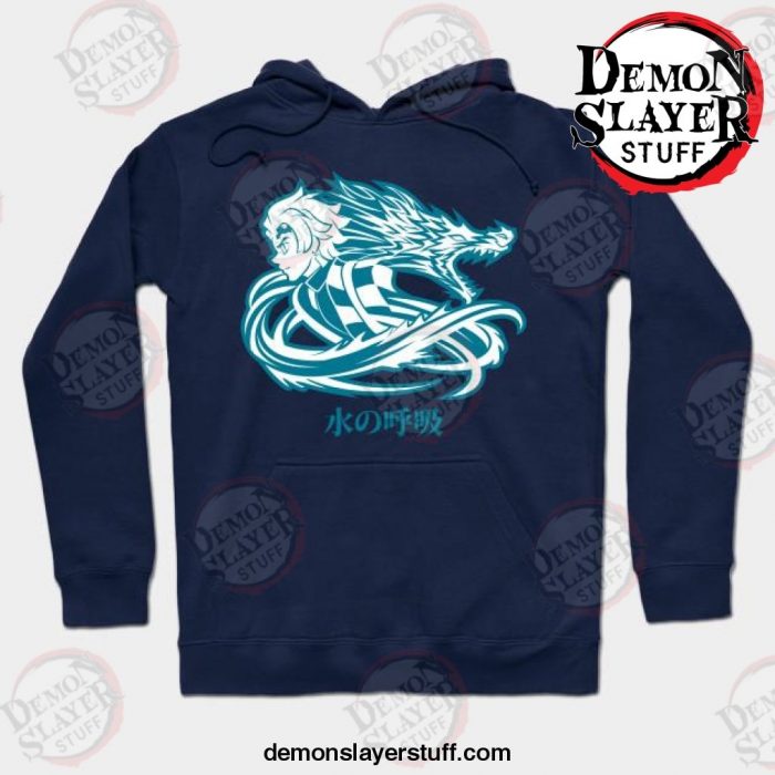 kamado tanjirou kimetsu no yaiba hoodie navy blue s 304 - Demon Slayer Merch | Demon Slayer Stuff