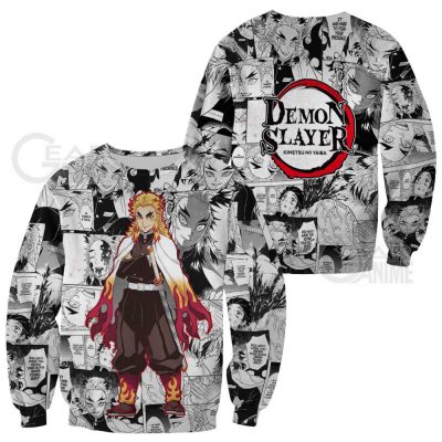 kyojuro rengoku shirt demon slayer anime mix manga hoodie gearanime 2 - Demon Slayer Merch | Demon Slayer Stuff