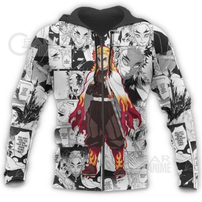 kyojuro rengoku shirt demon slayer anime mix manga hoodie gearanime 8 - Demon Slayer Merch | Demon Slayer Stuff