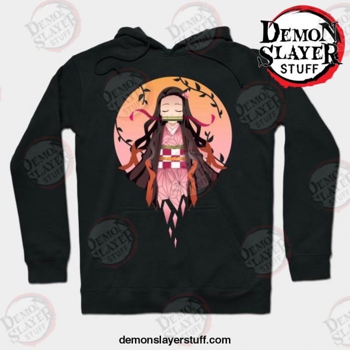 nezuko hot anime hoodie black s 198 - Demon Slayer Merch | Demon Slayer Stuff