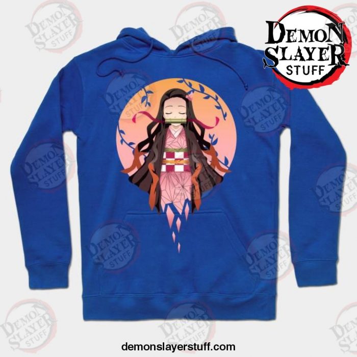 nezuko hot anime hoodie blue s 190 - Demon Slayer Merch | Demon Slayer Stuff
